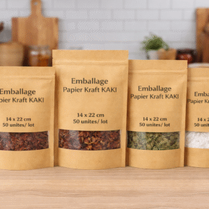 EMBALLAGES EN PAPIER KRAFT (50 unités 14x22 cm)
