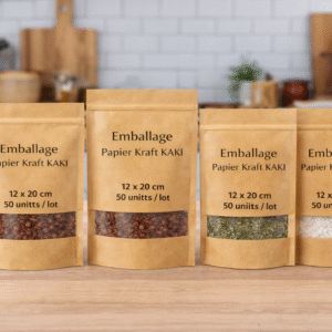 EMBALLAGES EN PAPIER KRAFT (50 unités 12x20 cm)