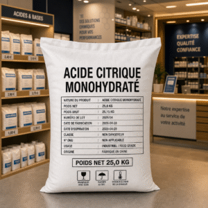 ACIDE CITRIQUE MONOHYDRATÉ – 25 KG