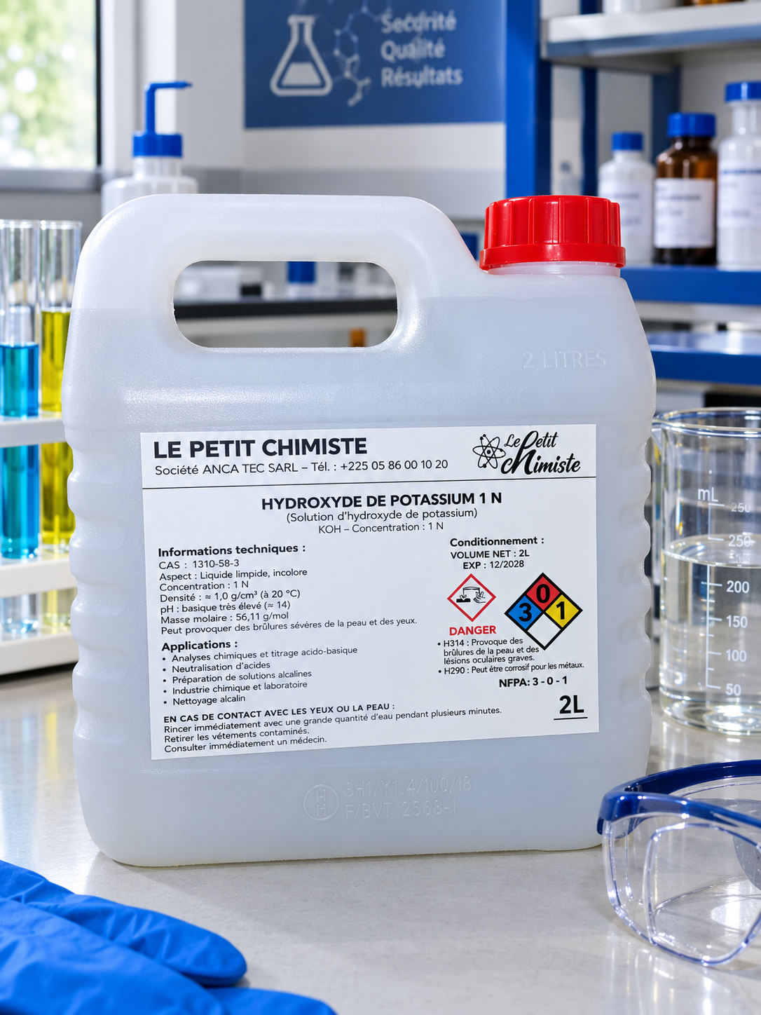 HYDROXYDE DE POTASSIUM 1 N